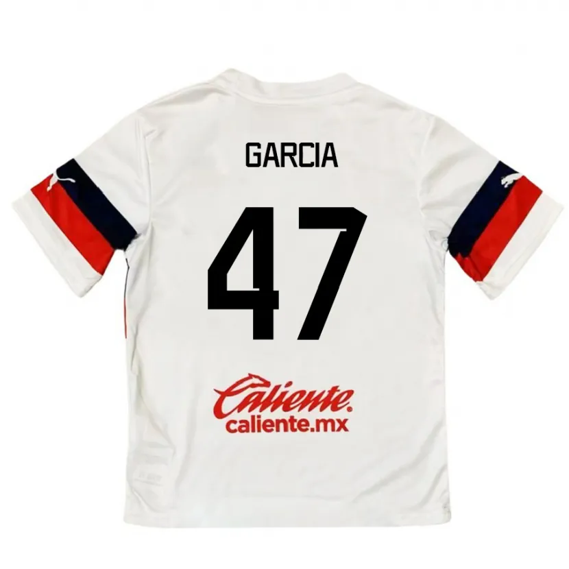 Danxen Mulher Camisola Gael García #47 Branco Vermelho Alternativa 2024/25 Camisa Brasil