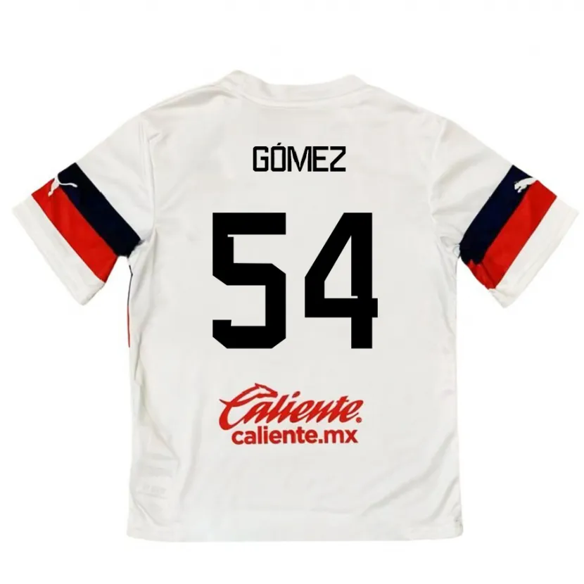 Danxen Mulher Camisola Miguel Gómez #54 Branco Vermelho Alternativa 2024/25 Camisa Brasil