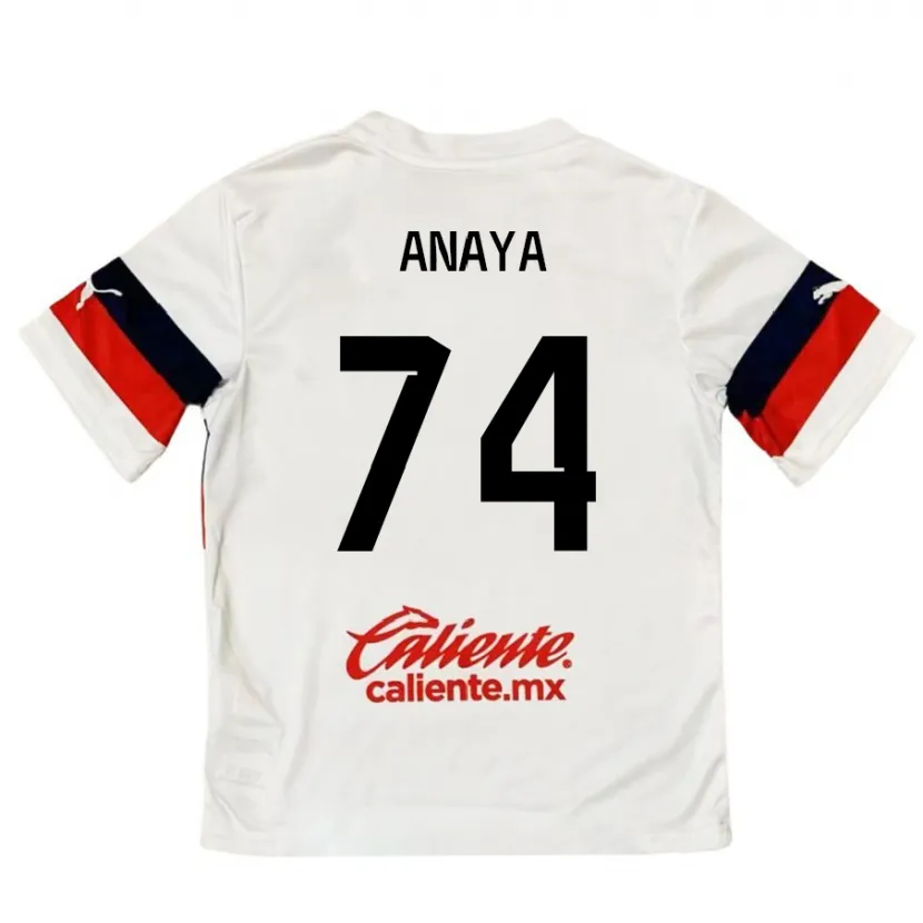 Danxen Mulher Camisola Mario Anaya #74 Branco Vermelho Alternativa 2024/25 Camisa Brasil