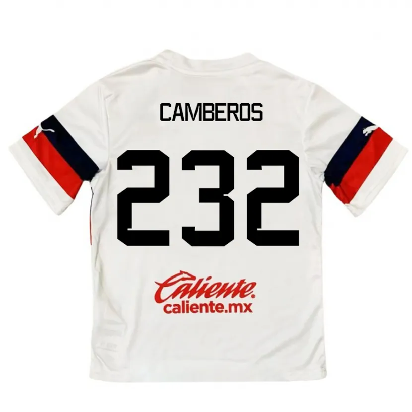 Danxen Mulher Camisola Hugo Camberos #232 Branco Vermelho Alternativa 2024/25 Camisa Brasil