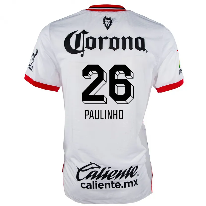 Danxen Mulher Camisola Paulinho #26 Branco Vermelho Alternativa 2024/25 Camisa Brasil