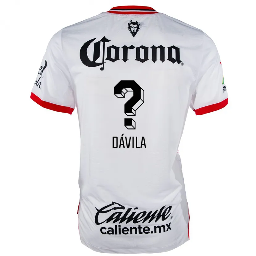Danxen Mulher Camisola Dilan Dávila #0 Branco Vermelho Alternativa 2024/25 Camisa Brasil