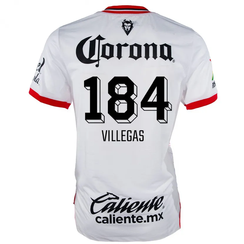 Danxen Mulher Camisola Abraham Villegas #184 Branco Vermelho Alternativa 2024/25 Camisa Brasil