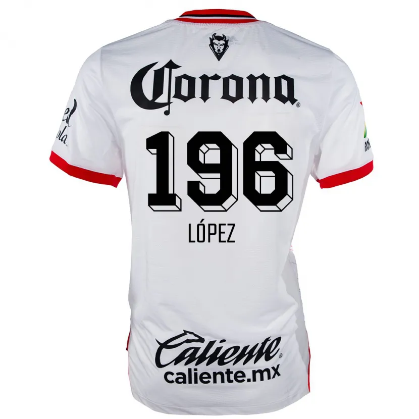 Danxen Mulher Camisola Ethan López #196 Branco Vermelho Alternativa 2024/25 Camisa Brasil