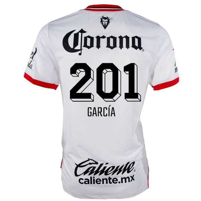 Danxen Mulher Camisola Eros García #201 Branco Vermelho Alternativa 2024/25 Camisa Brasil