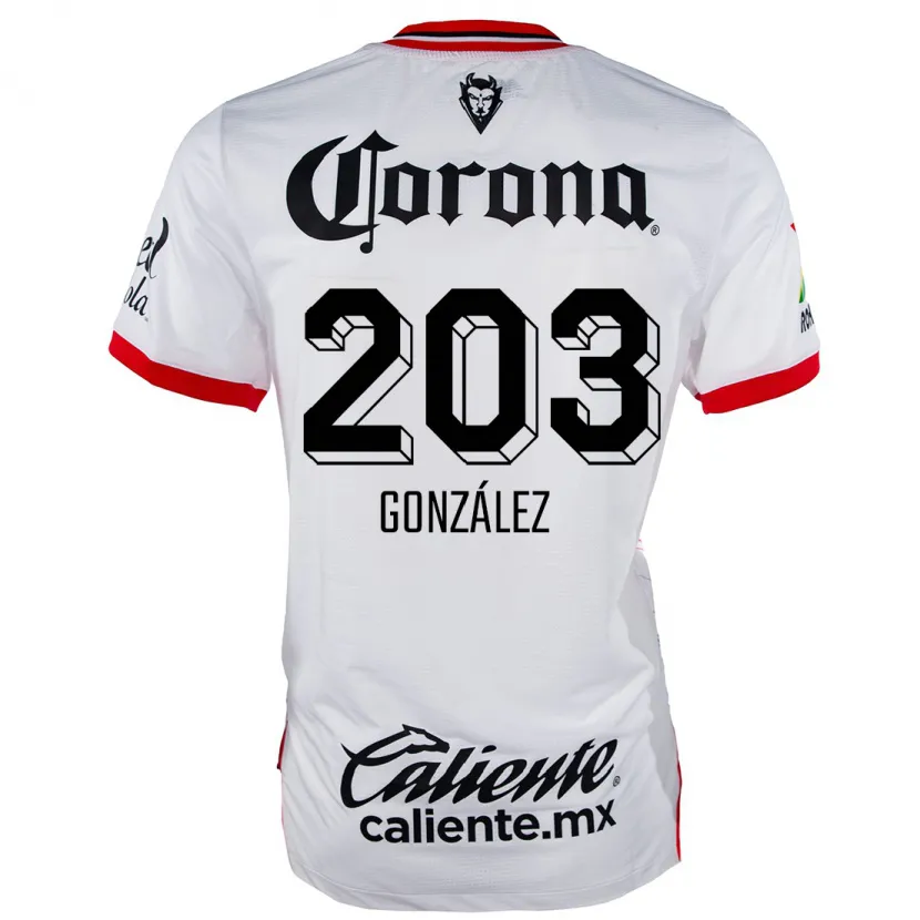 Danxen Mulher Camisola Luis González #203 Branco Vermelho Alternativa 2024/25 Camisa Brasil
