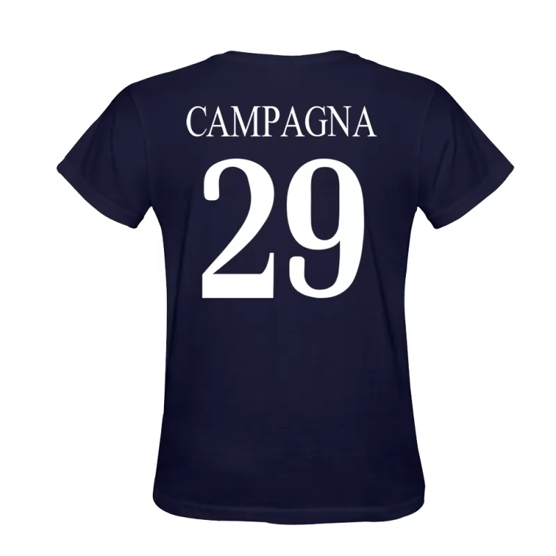 Homem Francesco Campagna #29 Azul Escuro Camisola Design De Camiseta Shirt Brasil