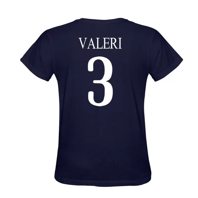 Homem Emanuele Valeri #3 Azul Escuro Camisola Design De Camiseta Shirt Brasil