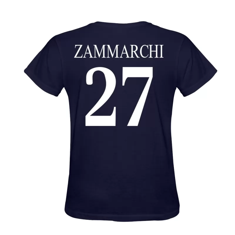 Homem Andrea Zammarchi #27 Azul Escuro Camisola Design De Camiseta Shirt Brasil
